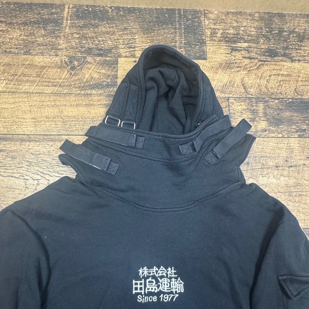 11 by BBS DUSK Boris Bidjan‎ Saberi Terry Buckle Mens Black Hoodie Size M - Picture 2 of 9